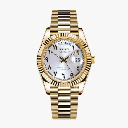 Seikojust | Daydate Yellow Gold - White Arabic